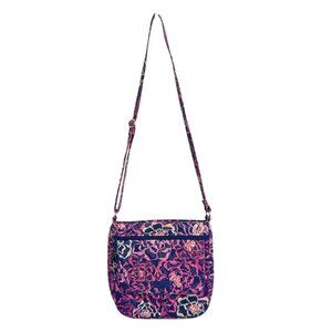Vera Bradley Triple Zip Hipster crossbody in the retired Katalina Pink pattern.